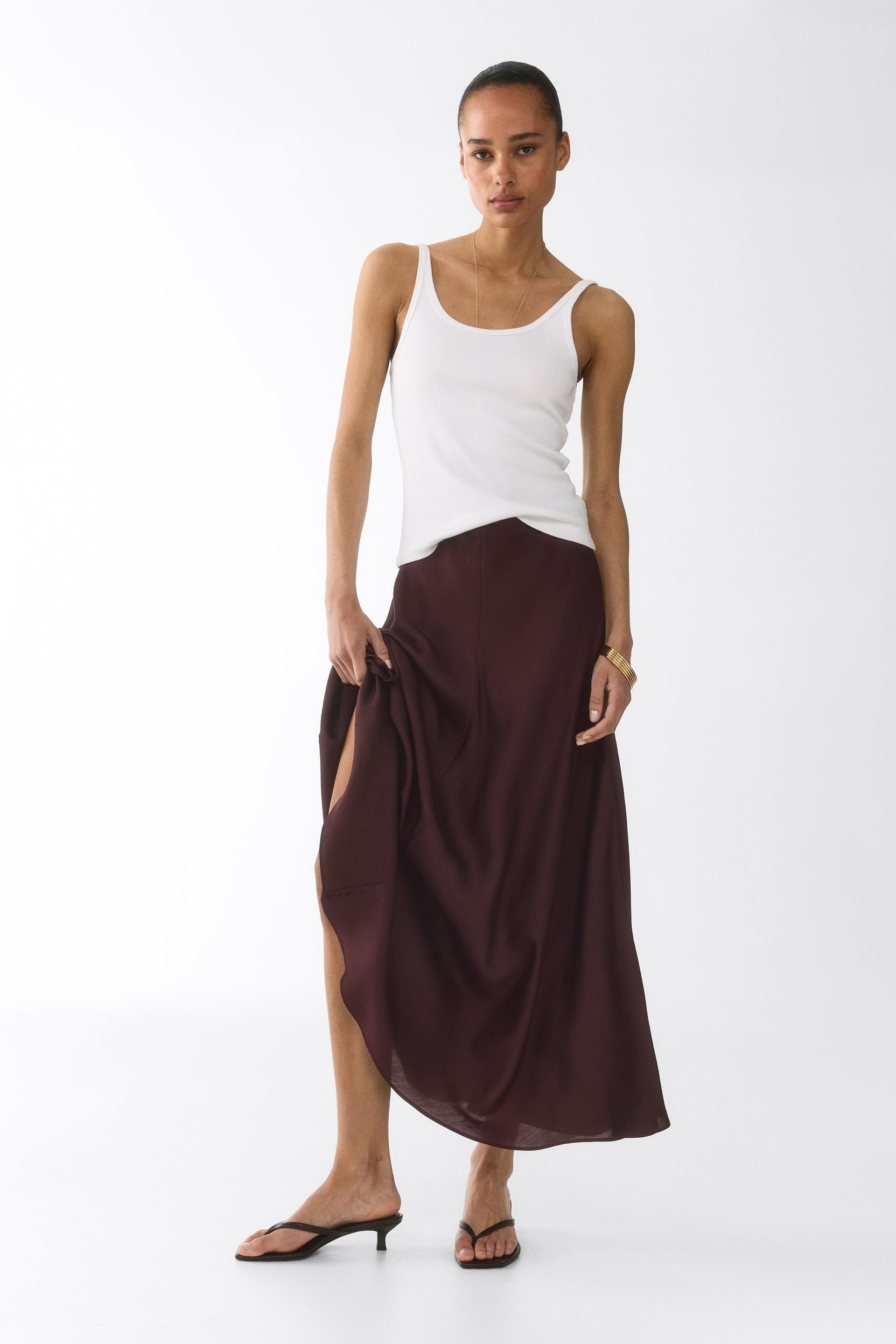 satin maxi skirt