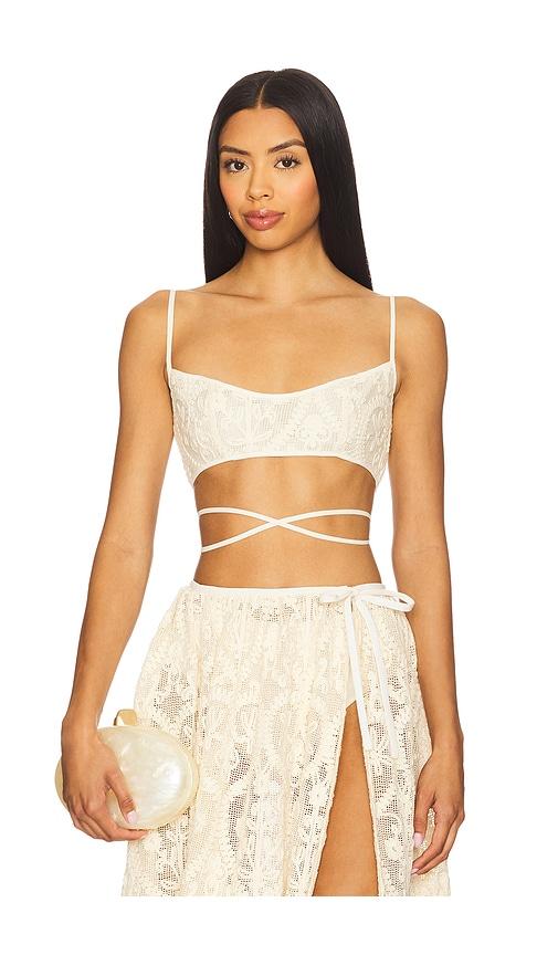 sau lee amare bralette in cream. - size 10 (also in 6)