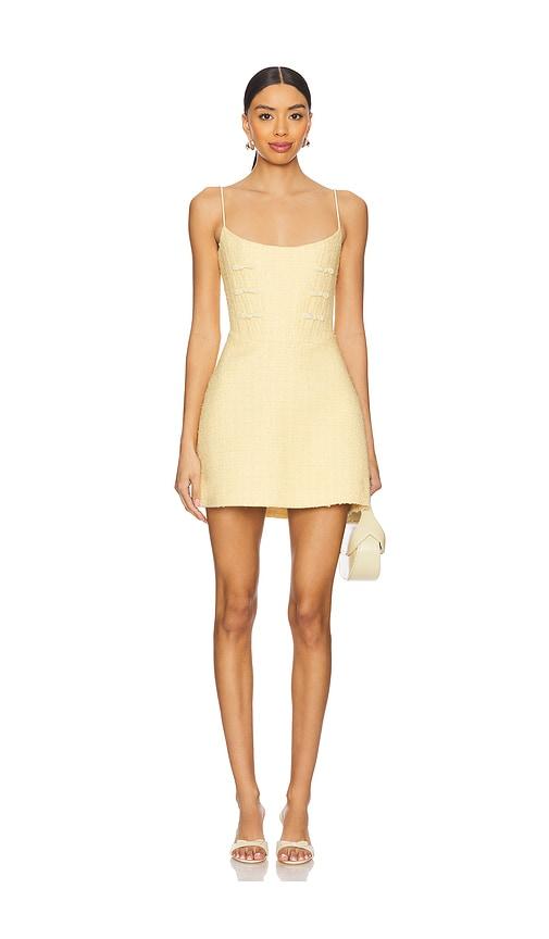 sau lee andi tweed dress in yellow. - size 0 (also in 10, 2, 6, 8)