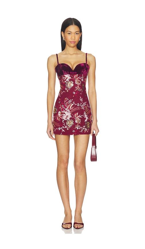 sau lee aura dress in wine. - size 0 (also in 2, 6, 8)