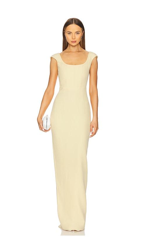 sau lee brooke gown in yellow. - size 0 (also in 6, 8)