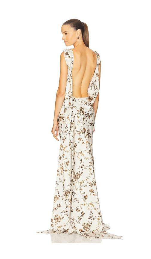 sau lee callie gown in beige. - size 4 (also in 6)