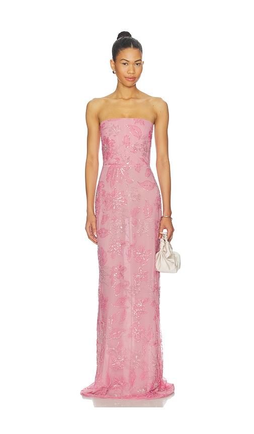 sau lee courtney maxi dress in pink. - size 00 (also in 2, 4)