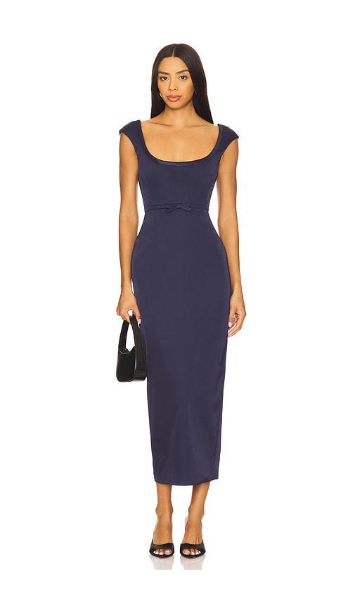 sau lee meadow dress in navy. - size 10 (also in 2, 4, 6, 12)