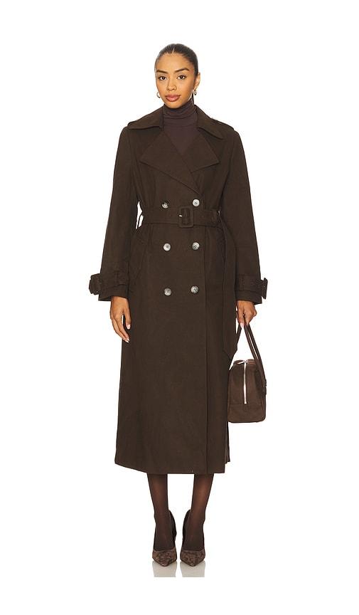 sau lee nevada trench coat in brown. - size 4 (also in 6)