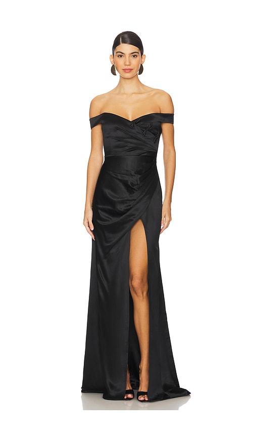 sau lee paulina gown in black. - size 0 (also in 00)