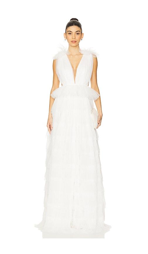 sau lee sabrina gown in white. - size 0 (also in 2)