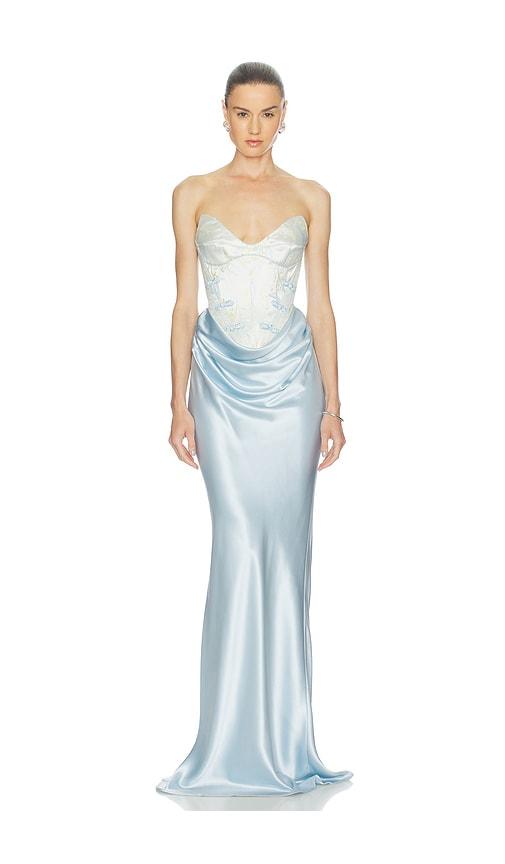 sau lee sandrine gown in baby blue. - size 2 (also in 4)