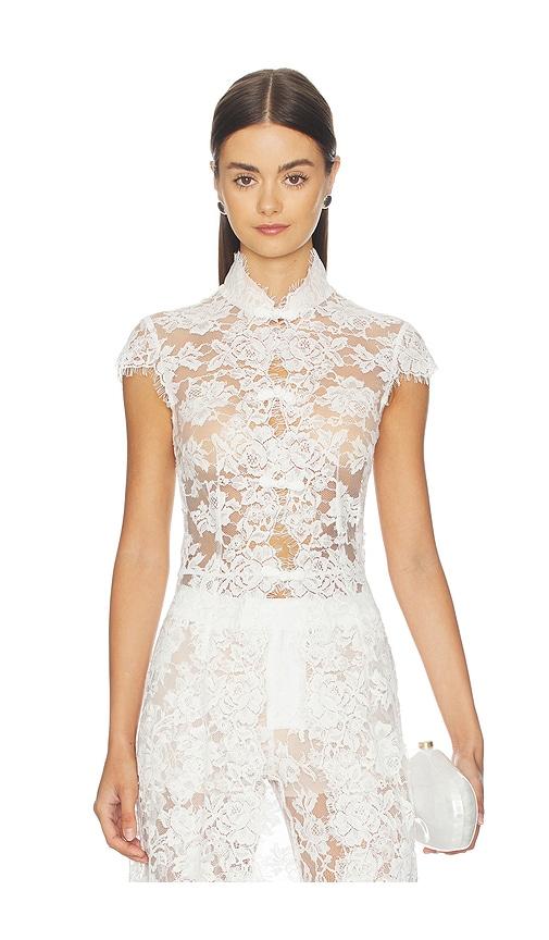 sau lee saphina lace top in white. - size 12 (also in 4, 6, 8)