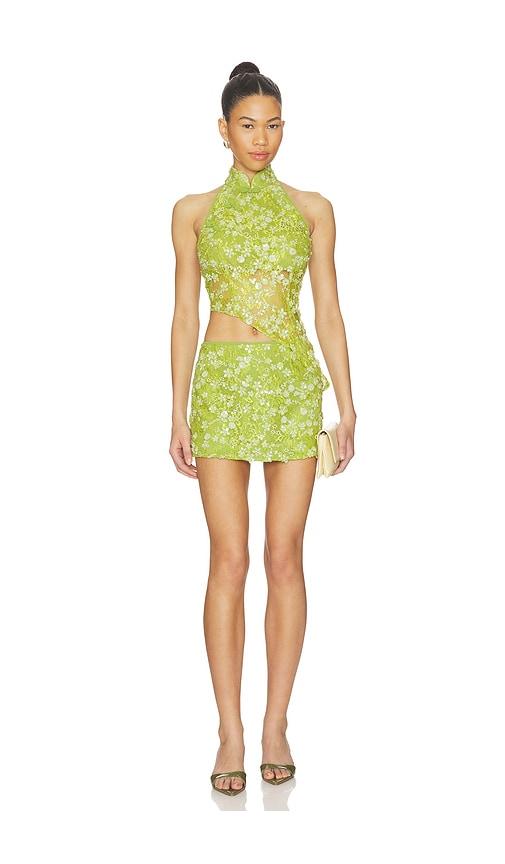 sau lee tilly beaded set in green. - size 0 (also in 10, 12, 2, 4, 6, 8)
