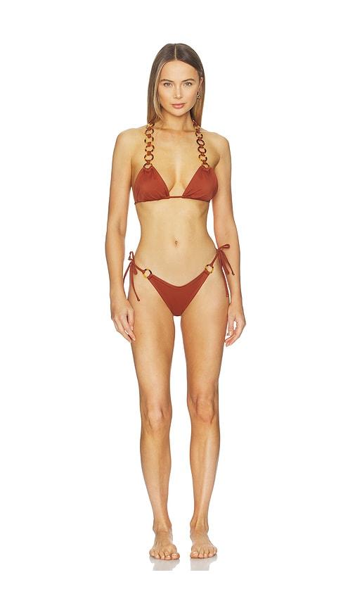 saudade bali bikini set in brown. - size l (also in xs, xl)