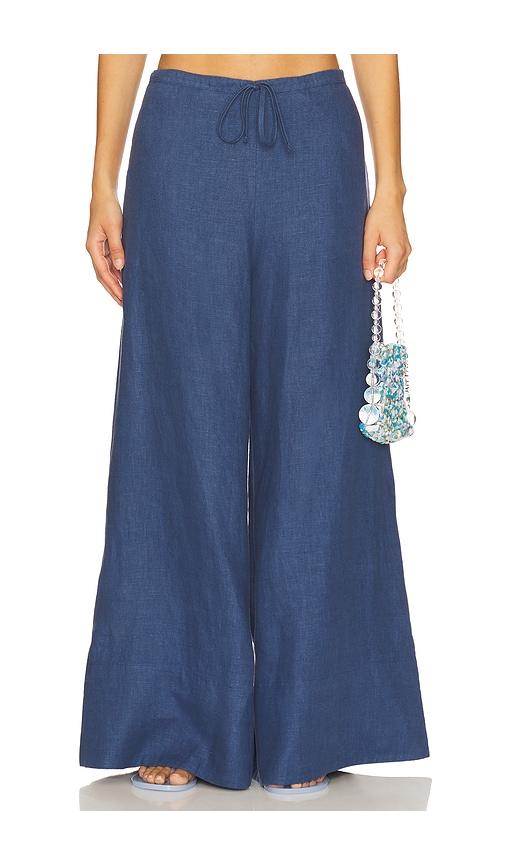 saudade cascade pant in blue. - size m (also in s)