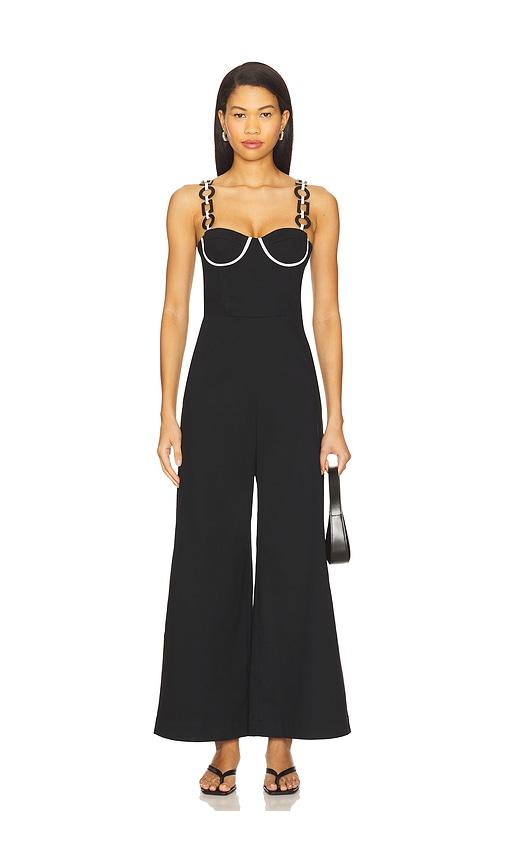 saudade charm jumpsuit in black. - size m (also in xs)