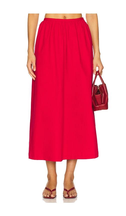 saudade charm skirt in red. - size m (also in s)