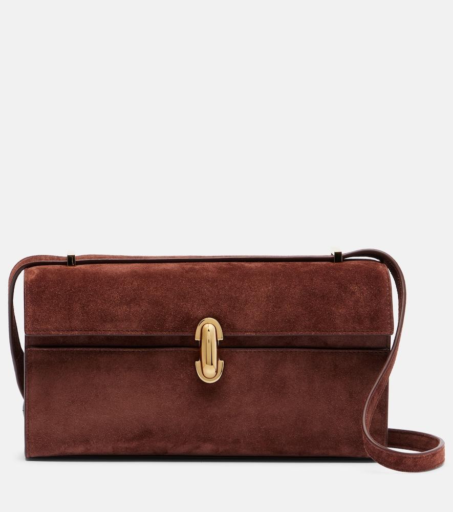 savette symmetry 26 suede crossbody bag