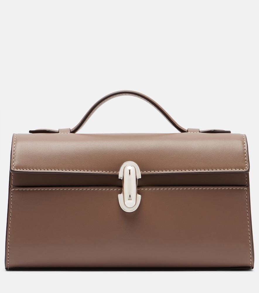 savette symmetry leather top-handle bag