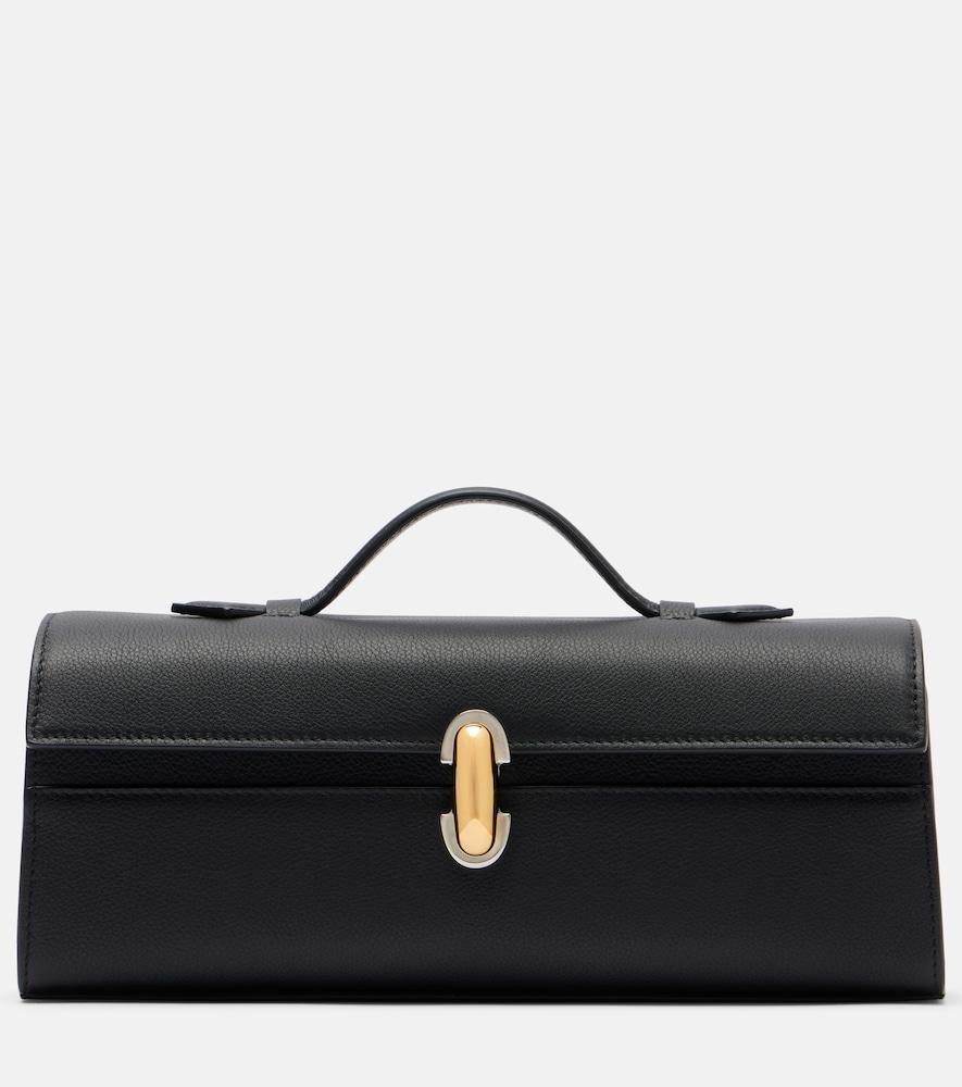 savette symmetry slim leather top-handle bag