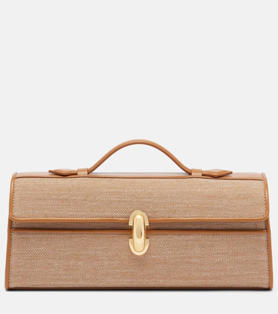 savette symmetry slim medium canvas top-handle bag