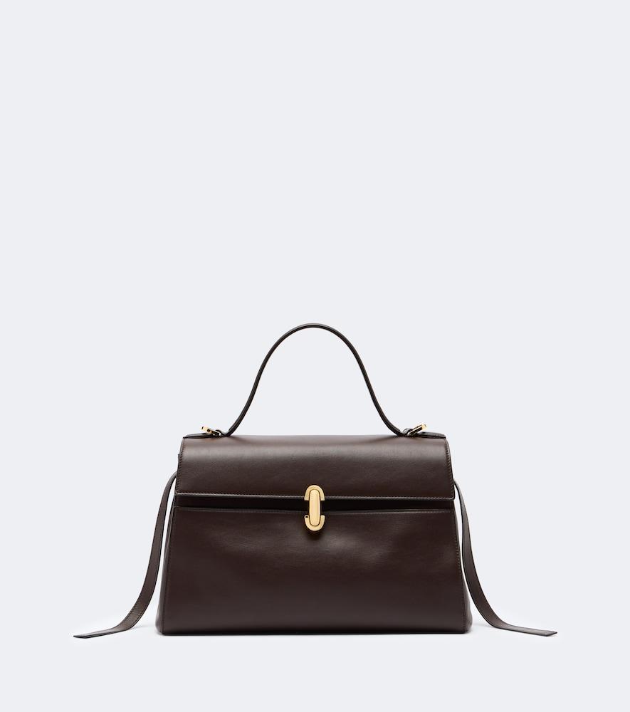 savette symmetry soft medium leather top handle bag