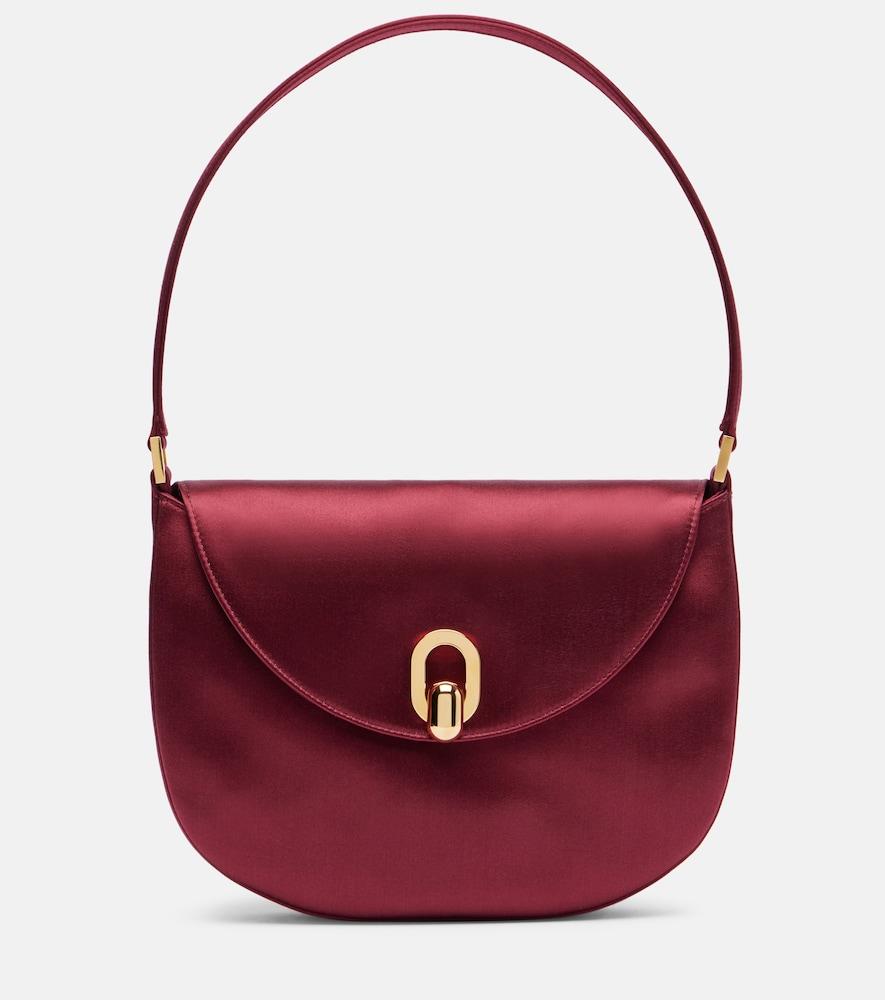 savette tondo small satin shoulder bag