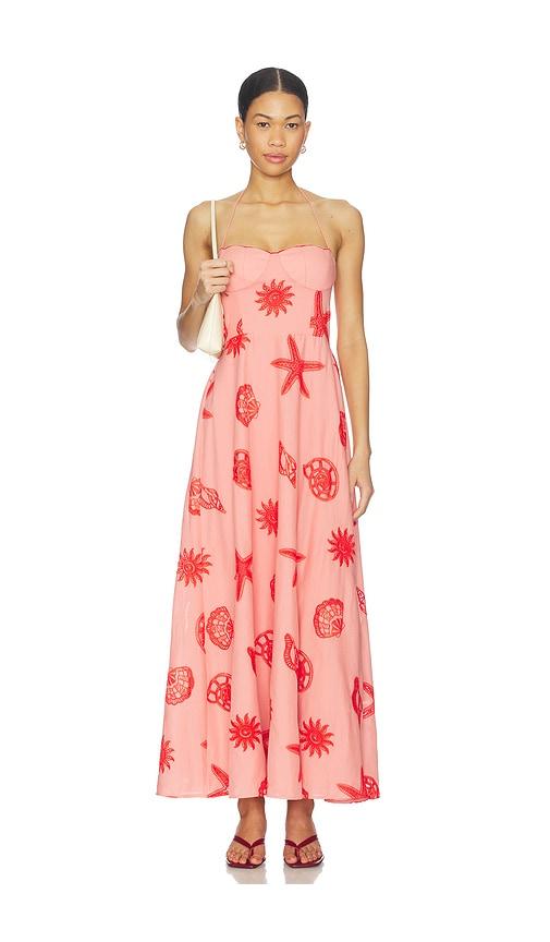 saylor cassia dress in rose. - size l (also in m)