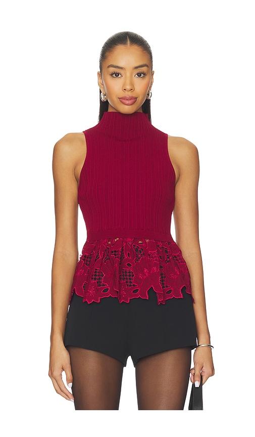 saylor chantelle top in wine. - size m (also in s)