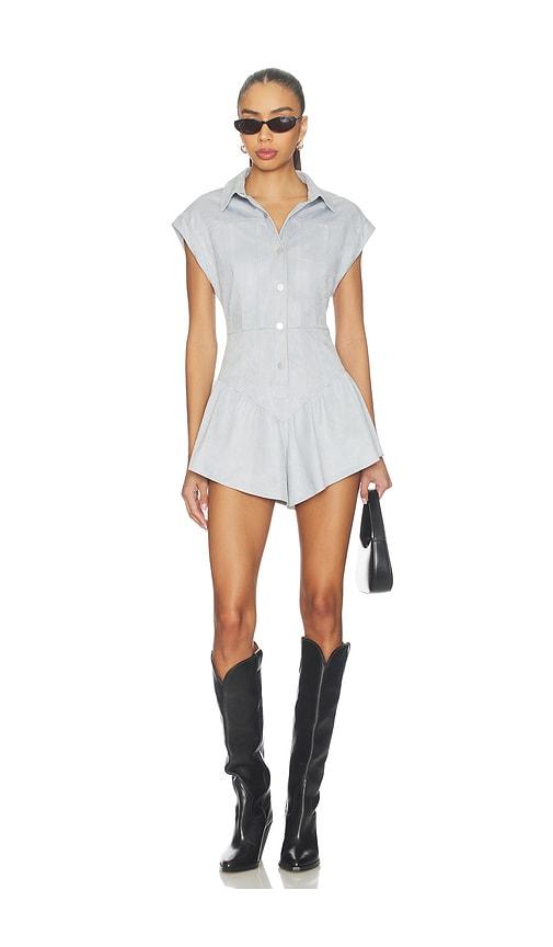 saylor keira romper in baby blue. - size l (also in m, s)