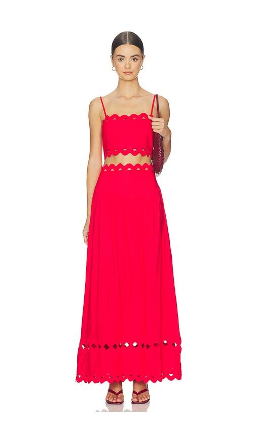 saylor tosca set in red. - size m (also in s)