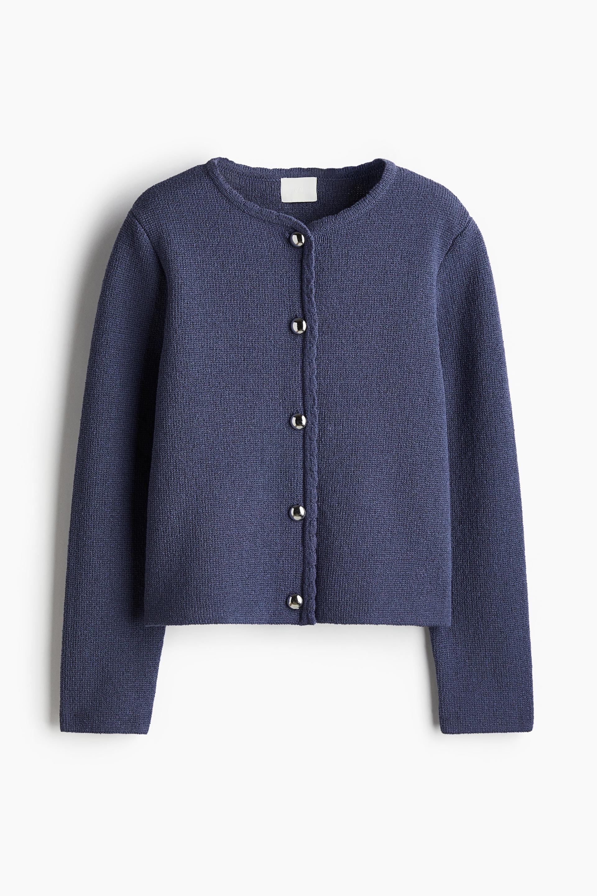 scalloped-edge cardigan