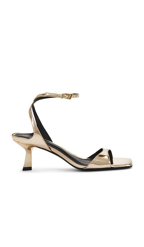 schutz ciara mid sandal in metallic gold. - size 10 (also in 6, 6.5, 7, 7.5, 8, 8.5, 9, 9.5)