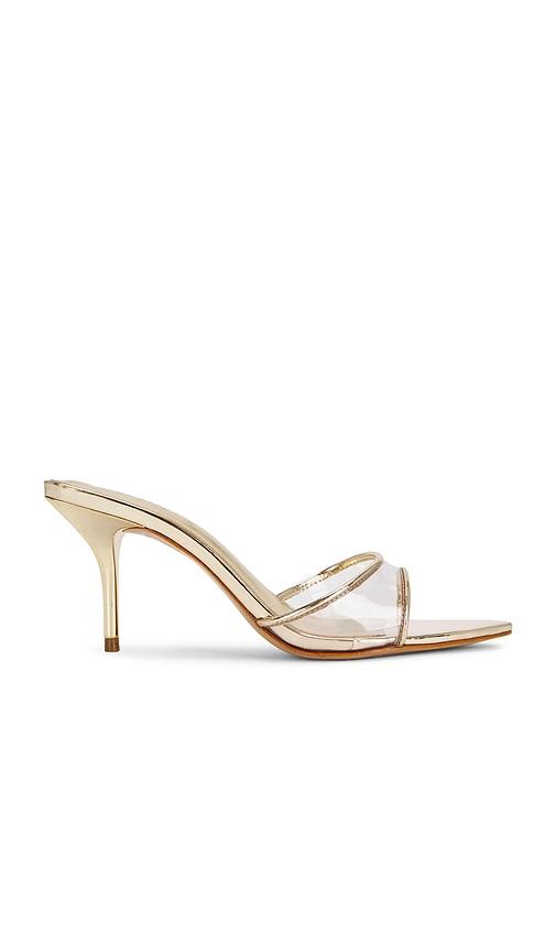 schutz elodie vinyl sandal in metallic gold. - size 7 (also in 9, 9.5)