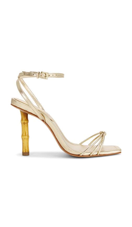 schutz haven bamboo sandal in metallic gold. - size 10 (also in 6, 6.5, 7.5, 8, 8.5, 9)