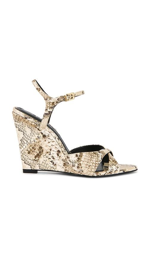 schutz maxine wedge sandal in metallic neutral. - size 10 (also in 6, 7, 7.5, 8, 8.5, 9, 9.5)