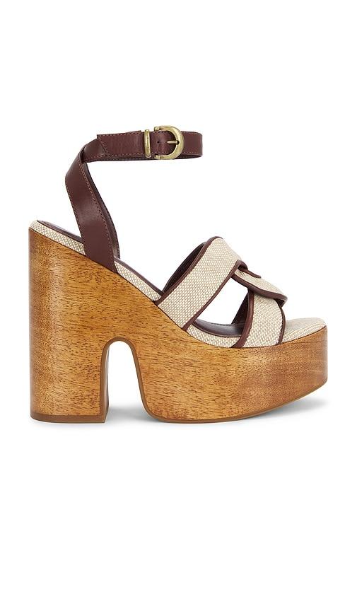 schutz rita cutout sandal in brown. - size 10 (also in 8.5, 9, 9.5)