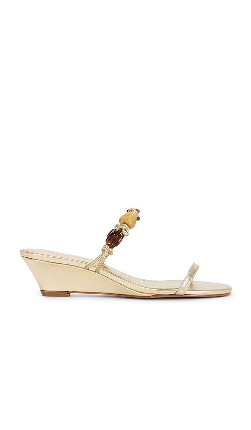 schutz x revolve freya sandal in metallic gold. - size 10 (also in 6, 6.5, 7, 7.5, 8, 8.5, 9, 9.5)