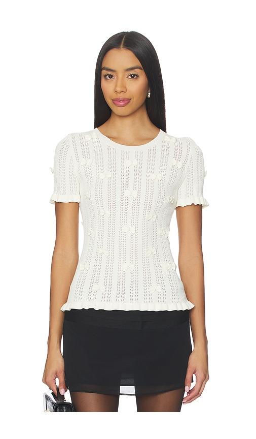sea alberta pearl knit top in white. - size m (also in s, xs)