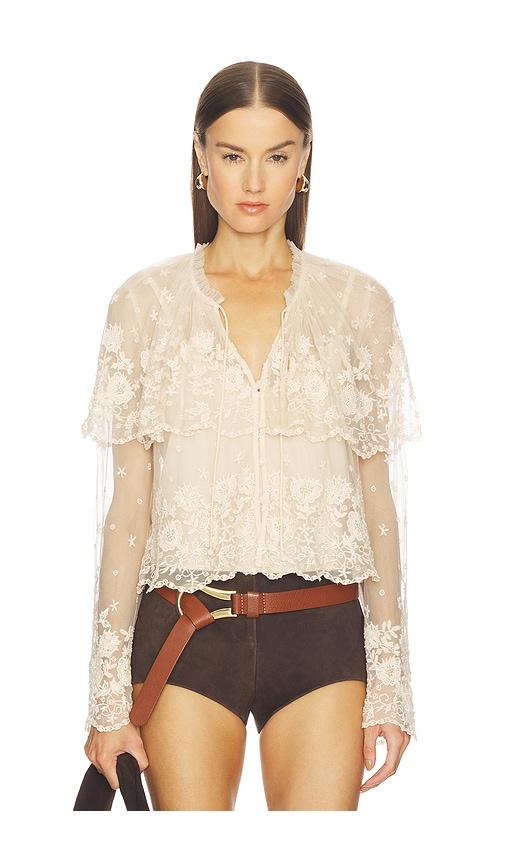 sea bronte longsleeve top in beige. - size l (also in xl)