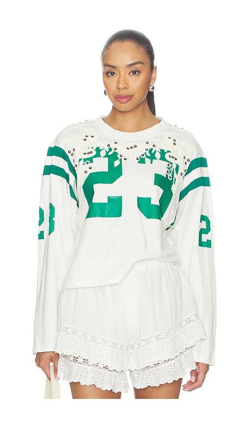 sea georgie sportswear long sleeve tee in cream. - size l (also in m, s, xl, xs, xxs)