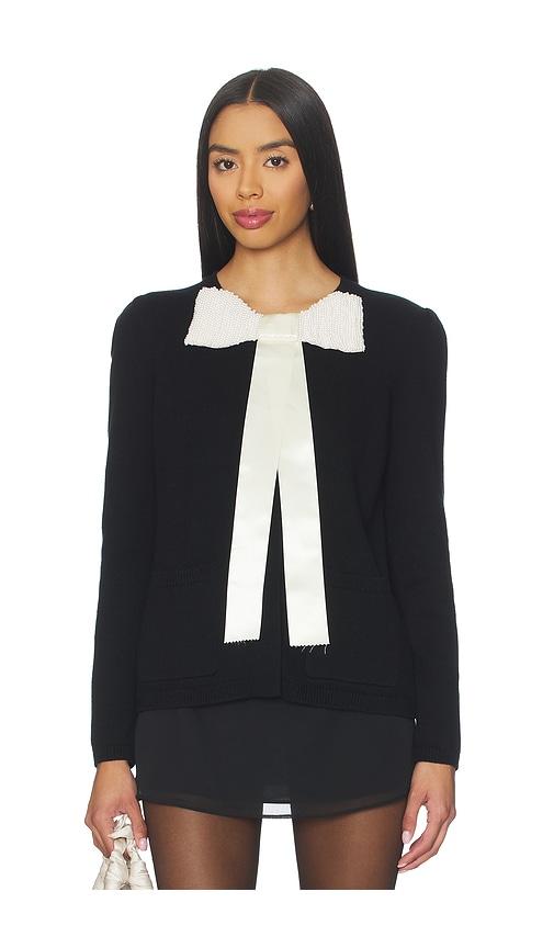 sea seraphine solid knit cardigan in black. - size m (also in s)
