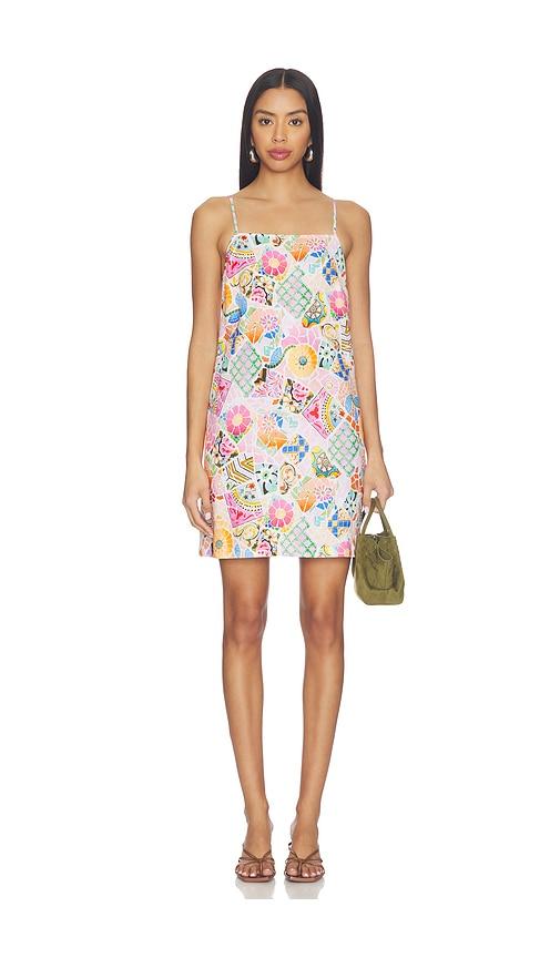 seafolly beach boheme bandeau mini dress in pink. - size m (also in s, xs)