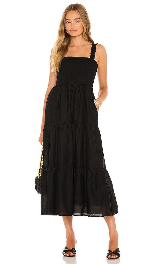 seafolly faithful midi dress in black. - size l (also in xl)