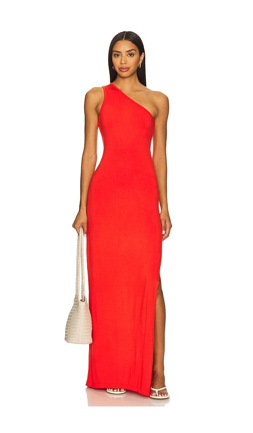 seafolly jersey one shoulder dress in red. - size l (also in xs, s, m)