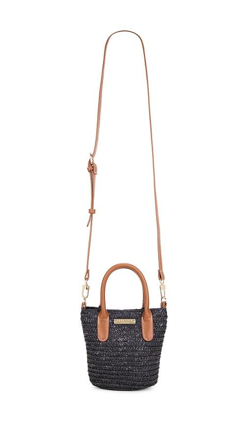 seafolly micro tote bag in black.
