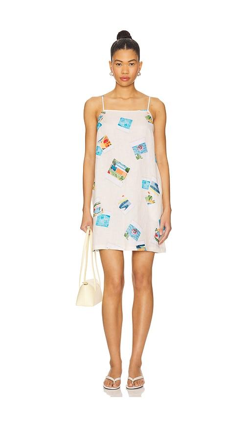 seafolly sunset bandeau mini dress in cream. - size s (also in xs)