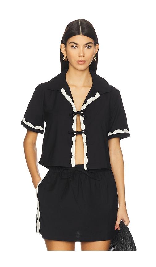 seafolly tie front shirt in black. - size m (also in s)