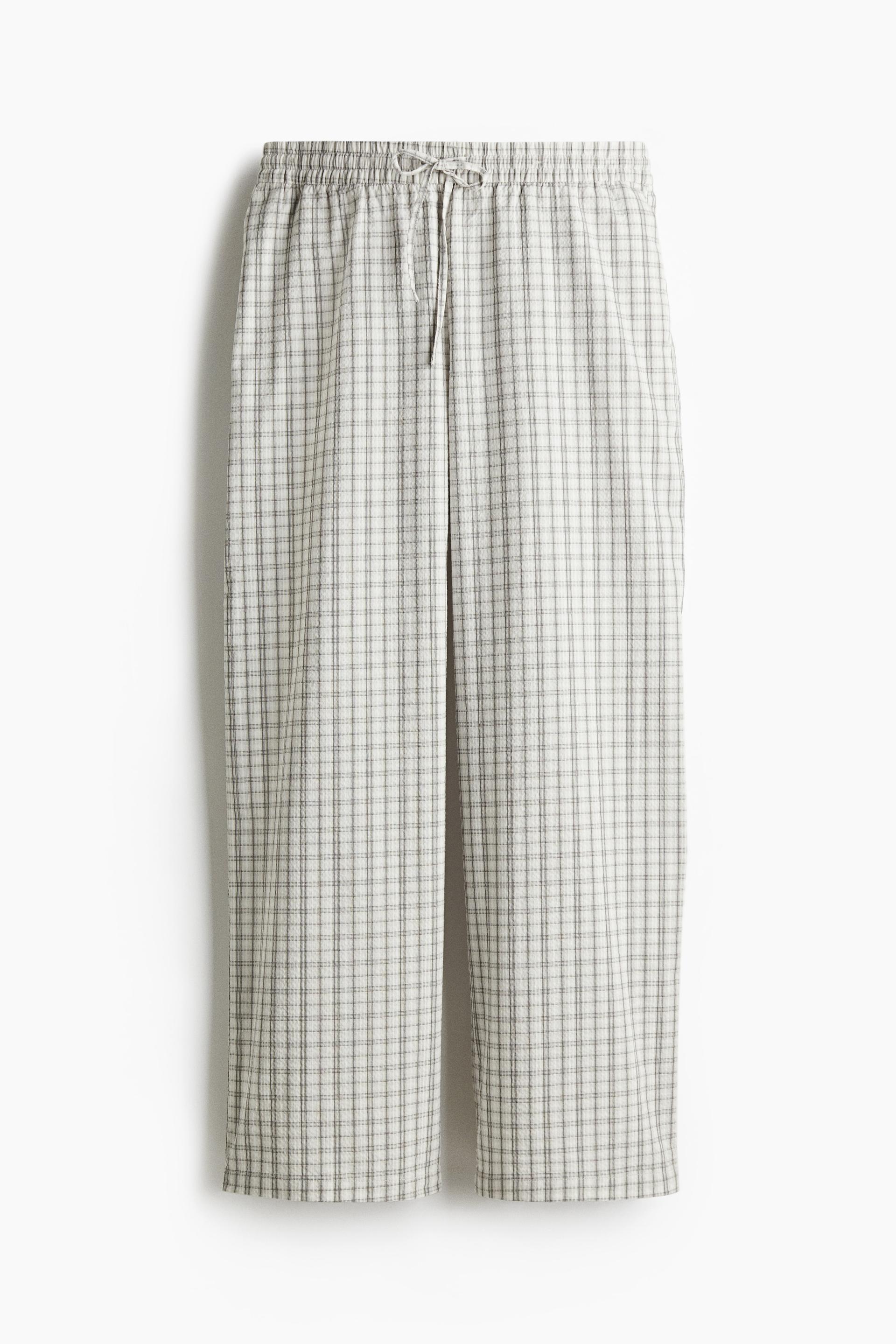 seersucker drawstring pants