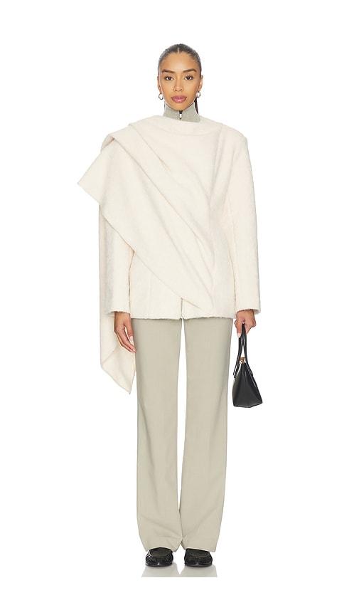 selmacilek cape coat in cream. - size m (also in s, xs)