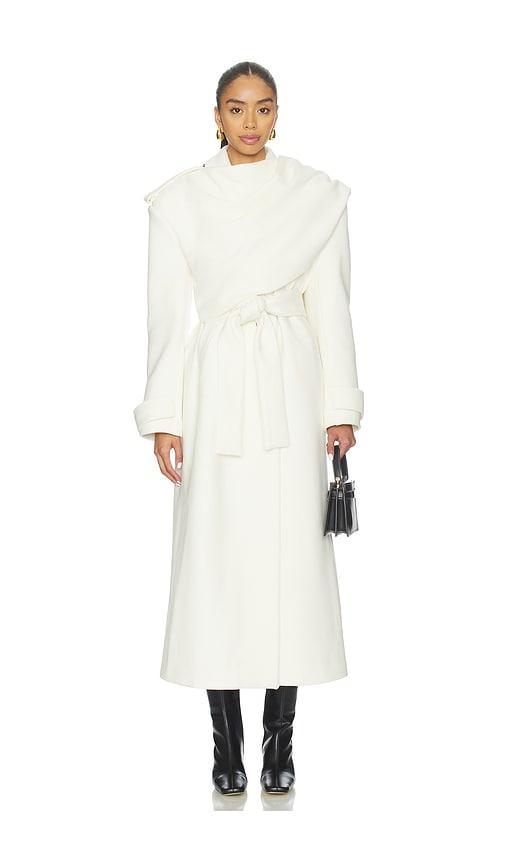 selmacilek cape jacket in cream. - size s (also in xs)