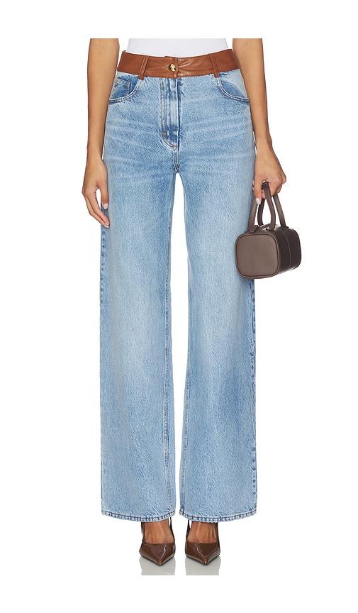 selmacilek edge denim pants in blue. - size l (also in xs, s, m)