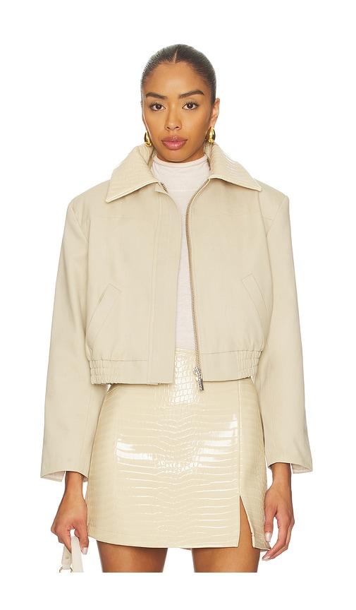 selmacilek latte jacket in beige. - size l (also in s, xs, m)